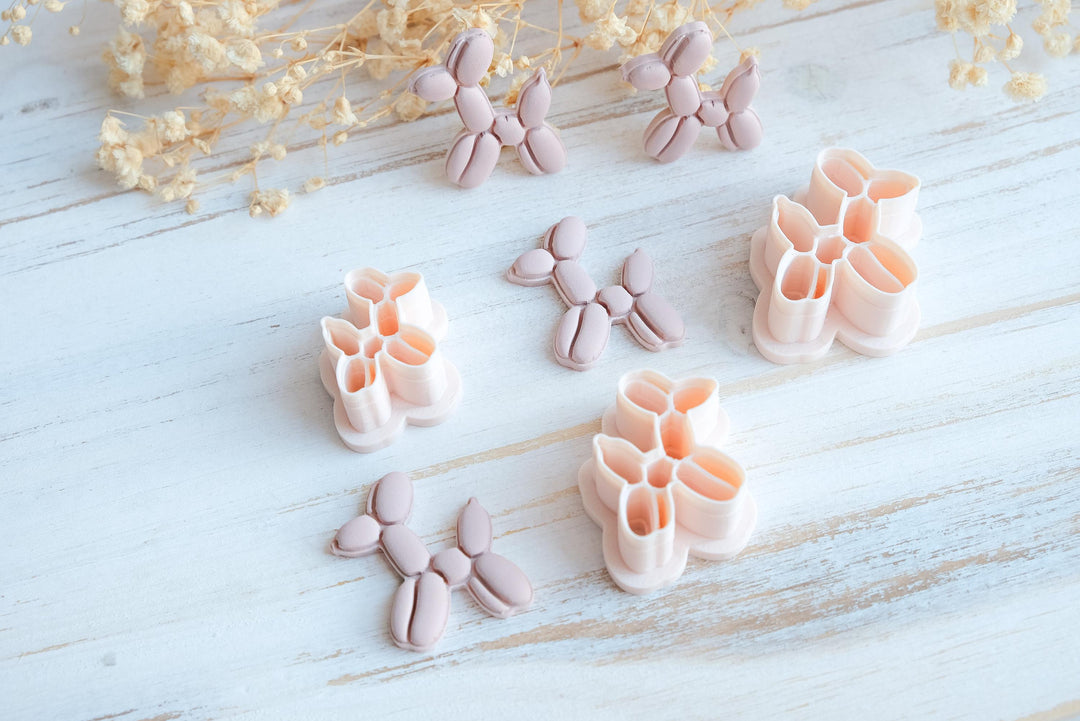 Balloon Dog Polymer Clay Cutter STL | Digital Download | Animal Cute Earring Cutter | 3D Print Clay Jewelry File