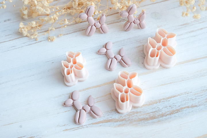 Balloon Dog Polymer Clay Cutter STL | Digital Download | Animal Cute Earring Cutter | 3D Print Clay Jewelry File