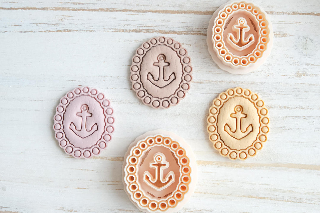 Anchor Polymer Clay Cutter STL | Sea Earring Cutter 30–50mm | Beach Clay Cutter Set | Summer Jewelry Tool Digital Download