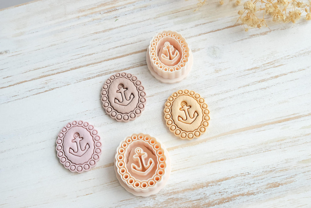 Anchor Polymer Clay Cutter STL | Sea Earring Cutter 30–50mm | Beach Clay Cutter Set | Summer Jewelry Tool Digital Download