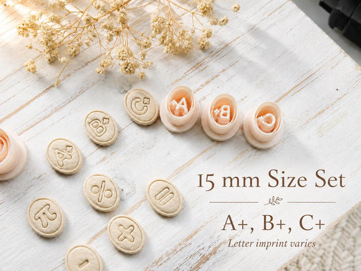 Back to School Symbol Polymer Clay Cutter Set STL | Teacher Earrings Cutter Bundle | Math Symbol Cutter | ABC Cutter | School Earrings STL