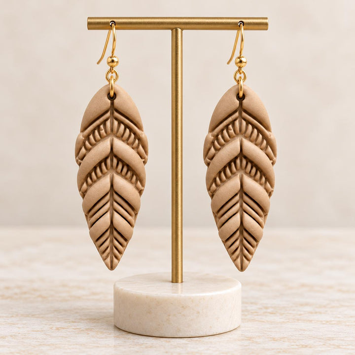 Boho Feather Polymer Clay Cutter STL, Feather Earring Cutter, 3D Printable Jewelry Tool, Digital Download, Sizes 35–50 mm
